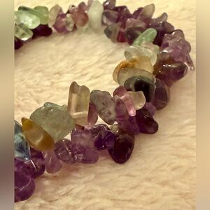 Vibrant Amethyst and Gemstone Set Of 2 Bracelets